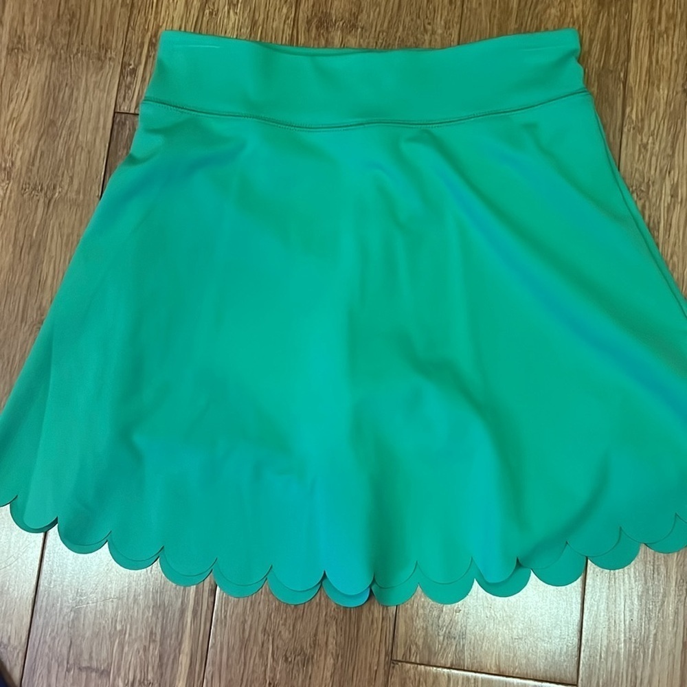 Jcrew crewcuts girls scalloped athletic skort size 12 in green NWT